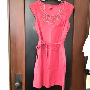 Pink Merona shift dress with belt